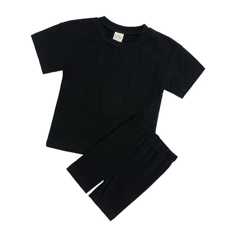 Childrens Cotton Short Sleeve Top and Shorts Set