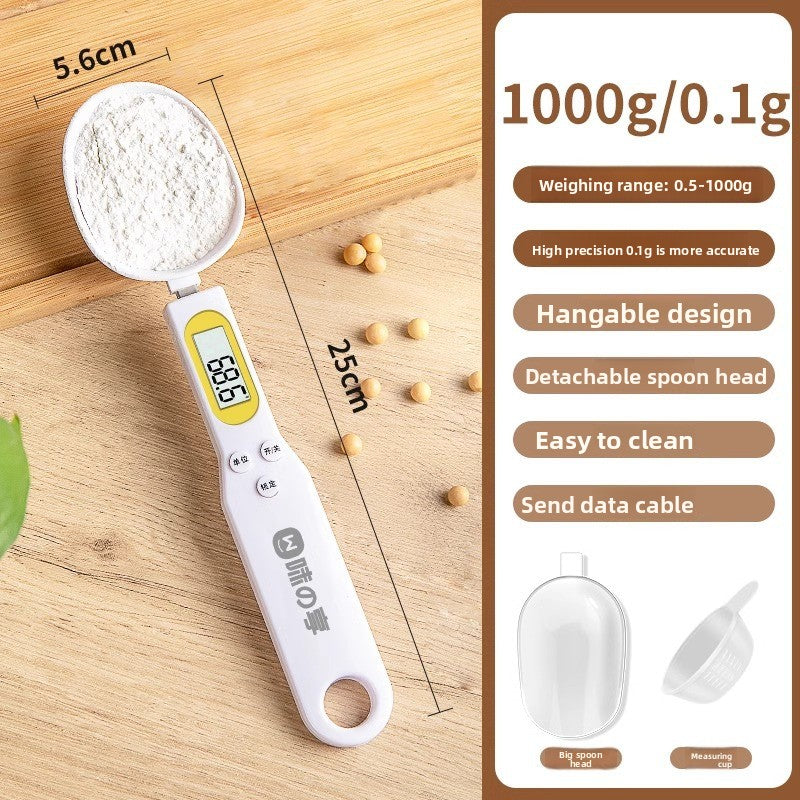 Electronic Kitchen Food Scale with Spoon Gram Weighing
