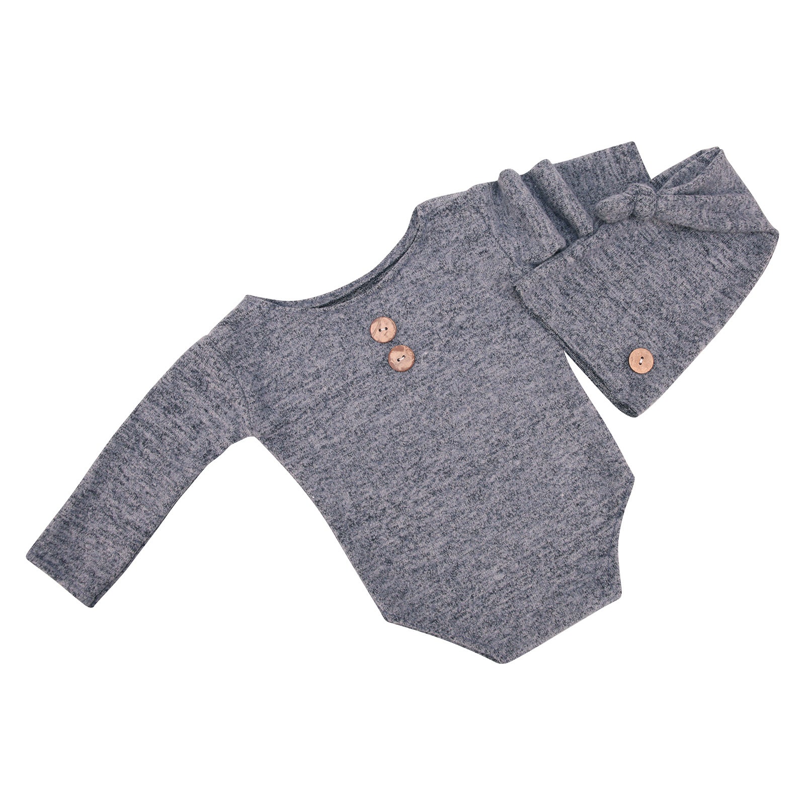 Baby Photo Clothes Props Button Hat Two Sets