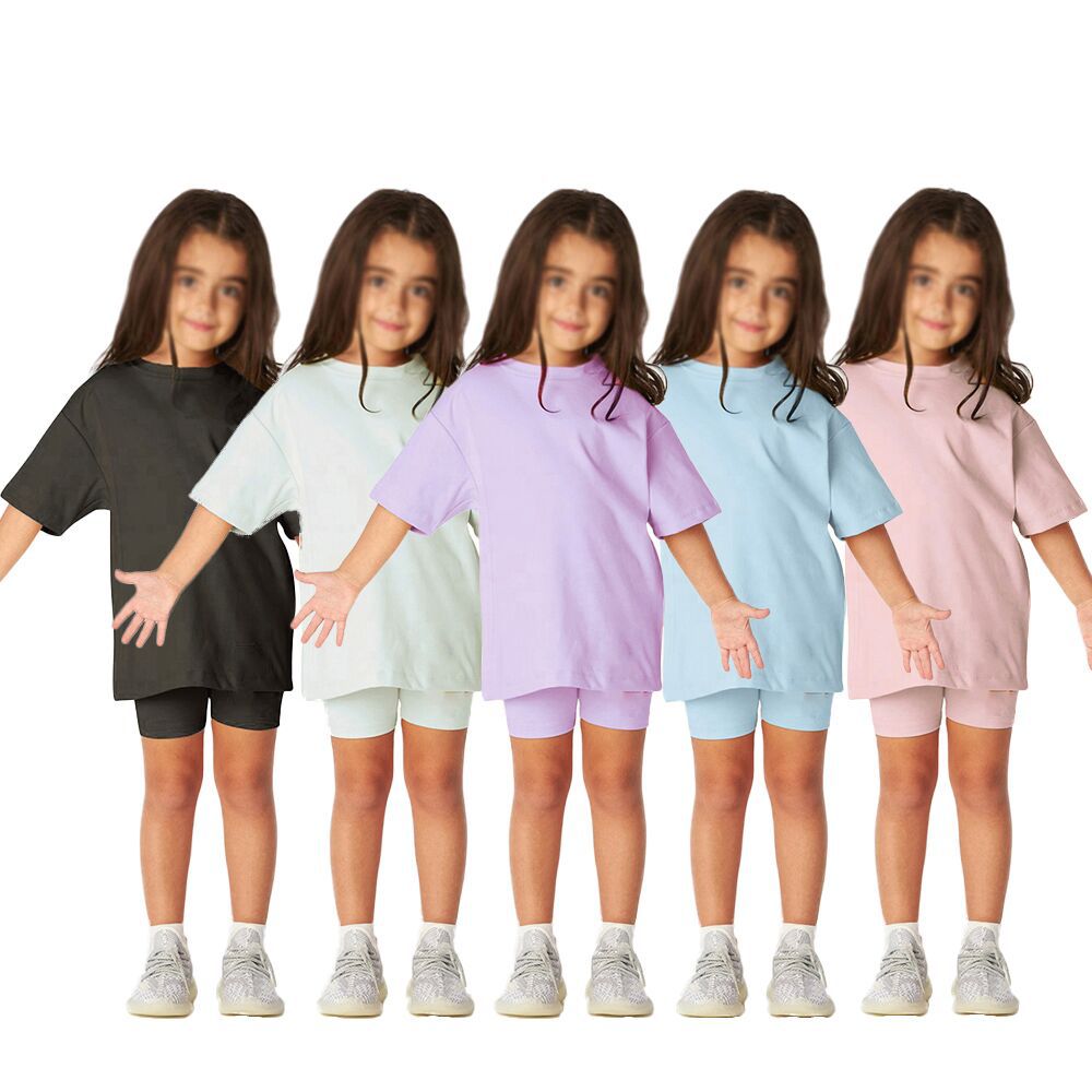 Childrens Cotton Short Sleeve Top and Shorts Set