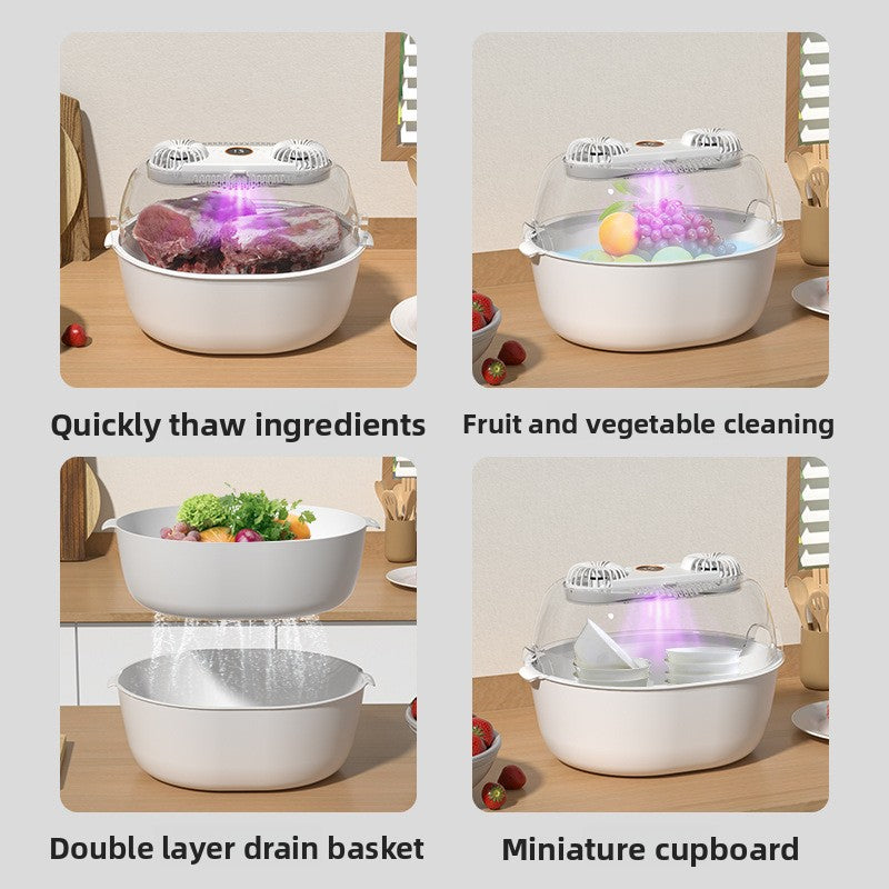 Four-in-one household defrosting machine